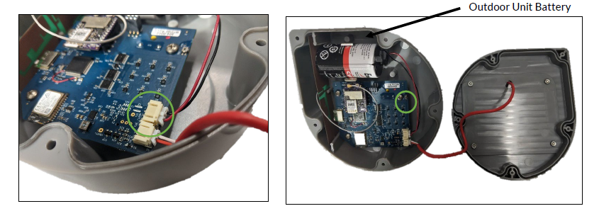 Positiv outdoor unit battery connection