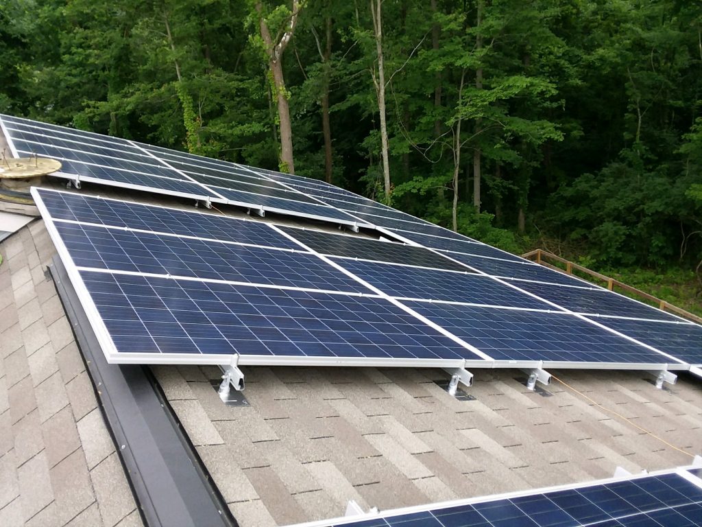 Home solar panel installation
