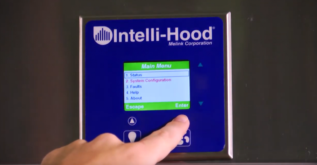 Intelli-Hood touchpad menu navigation