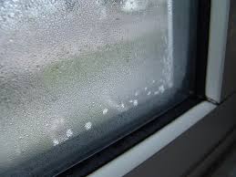 Condensation on building window, a seasonal building health issue.