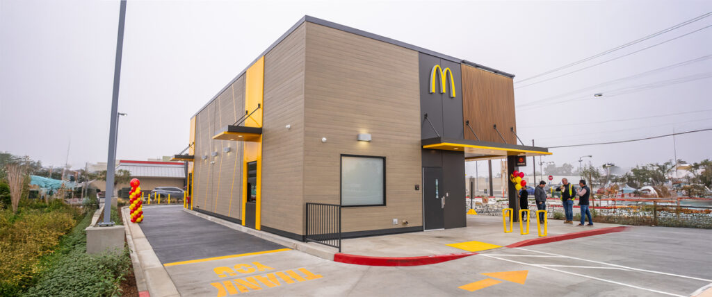 McDonald's restaurant exterior with drive-thru
